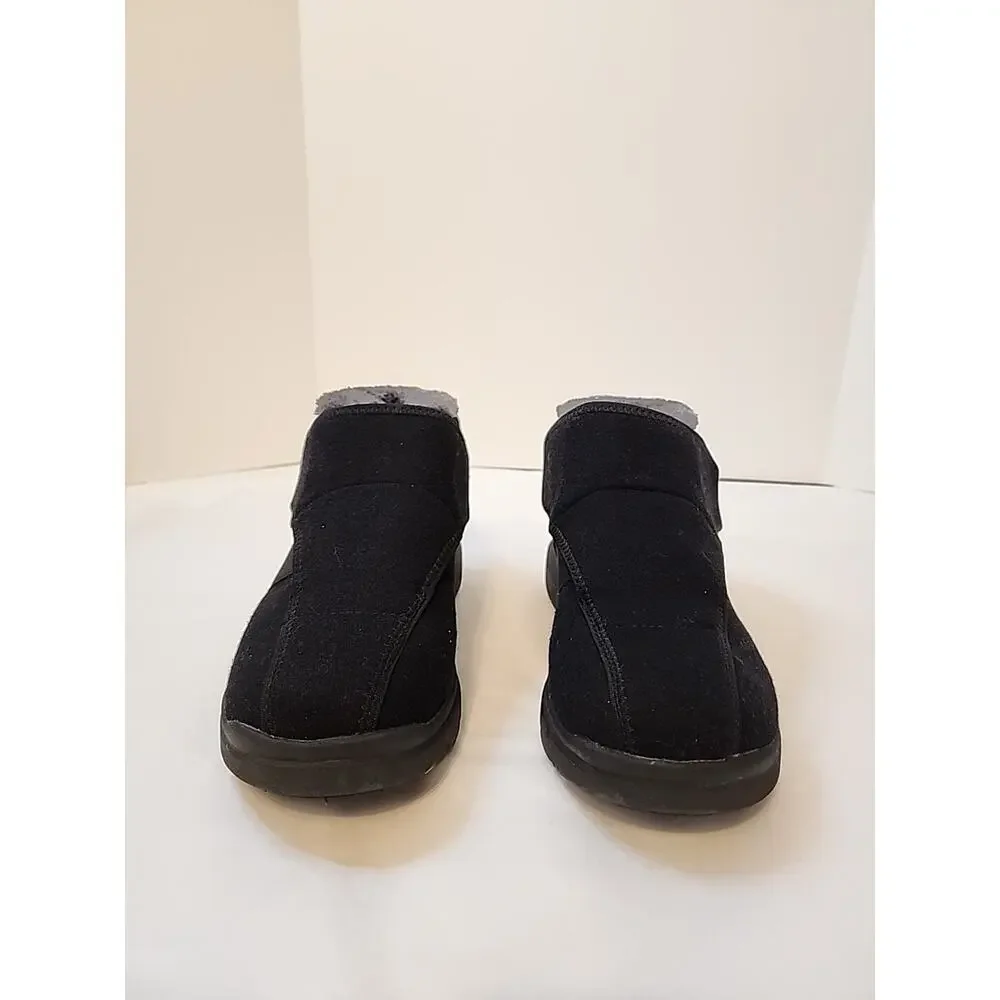 Fitville The Fit Family Shoes Slippers Size 8.5W Mens Black Warm Cozy